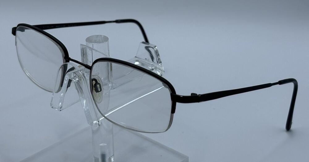 Marchon Autoflex 63 Flexon Mat Black Half Rim Eyeglass Frames 53-20-145